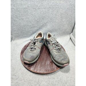 TRAQ By Alegria Womens Walking Shoes Size 38 Gray & Pink Mesh Upper Cushioned